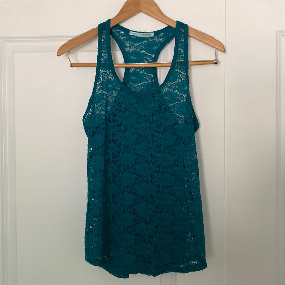 Lace Racerback Tank MAURICES